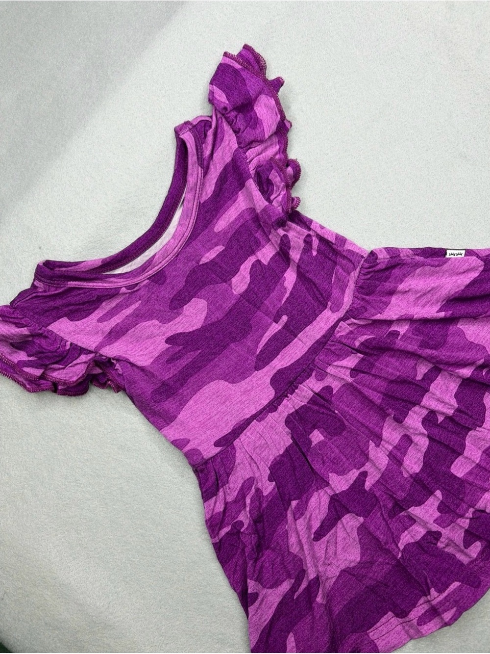 PLAY by Little Sleepies Purple Camo Baby Dress